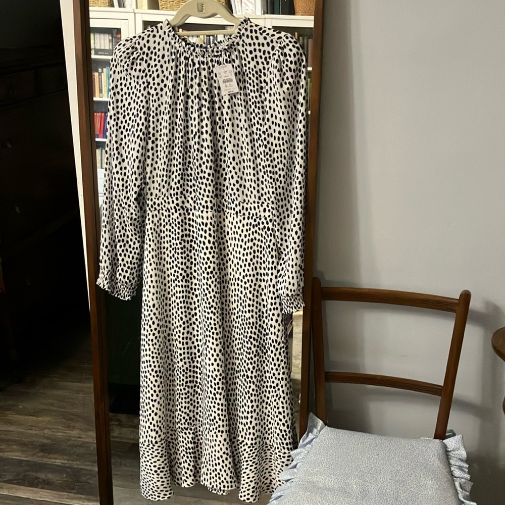 J Crew Factory Spotted Dress sz 4 NWT